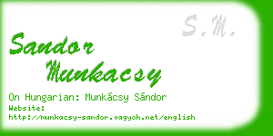 sandor munkacsy business card