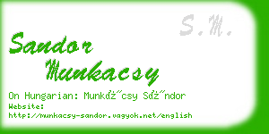 sandor munkacsy business card